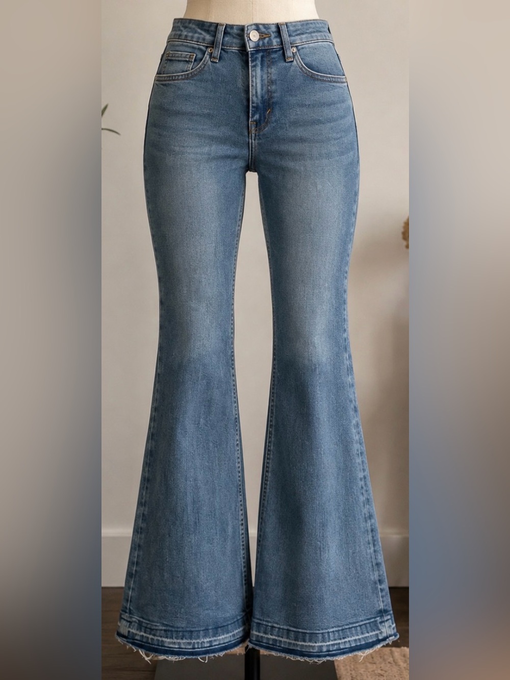 H&M High-Rise Light Blue Flare Jeans